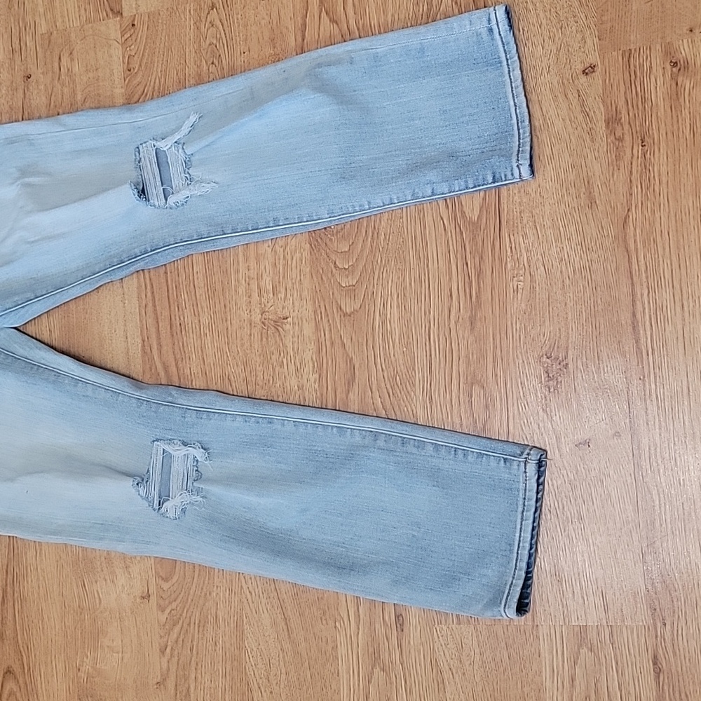 Express Light Blue Slim Super High Rise Jeans Size 6 - Picture 3 of 10